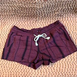 Roxy Striped Short Shorts Size Small